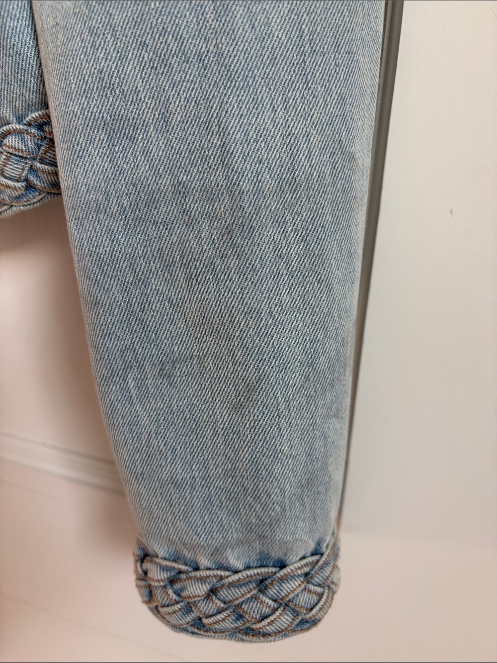 Veronica Beard Lt Blue Arrowe Cropped Denim Blazer Jacket with Braided Trim - 2 - Picture 9 of 12